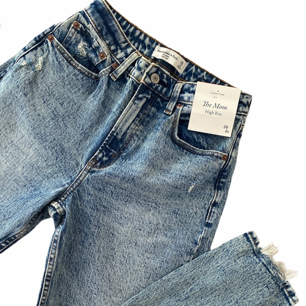 Abercrombie High Rise Mom Jean Curve Love NWT